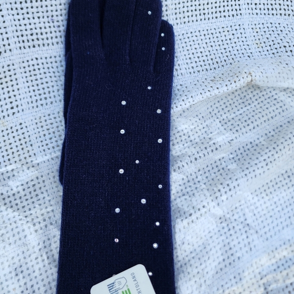 Portland Open Sesame Screen touch Cashmere glitter gloves OS NWT - Picture 2 of 11